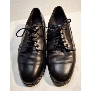 Black Munro Womens Oxford Lace-Up Shoes Size 7WW Wide Width